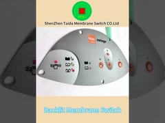 3M Rear Adhesive Waterproof Backlight Membrane Switch With Gradient Printing