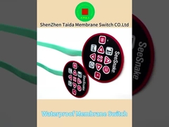 Silver Dome Embossed silicone membrane switch With UVproof Ink And Acrylic Adhesive